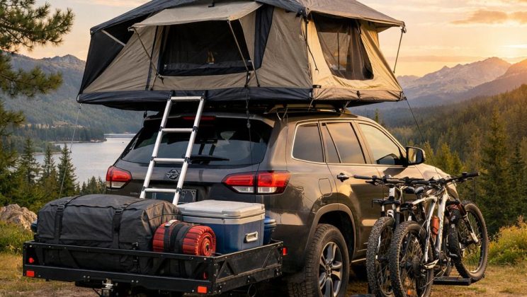 Подготовка авто к путешествию: багажник на фаркоп и автопалатка